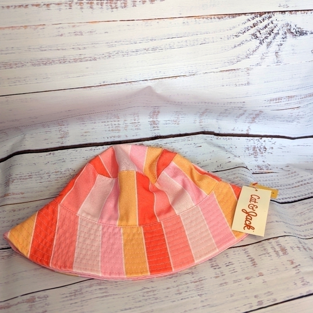 NWT Cat & Jack Girls Reversible Multi Color Bucket Hat